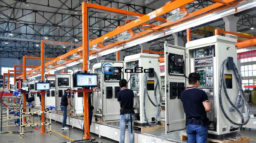 Línea de producción de postes de carga